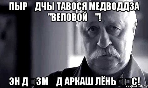 Пырӧдчы тавося медводдза "Веловойӧ"! Эн дӧзмӧд Аркаш Лёньӧӧс!, Мем Не огорчай Леонида Аркадьевича