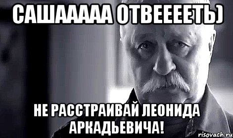 сашааааа отвееееть) не расстраивай леонида аркадьевича!, Мем Не огорчай Леонида Аркадьевича