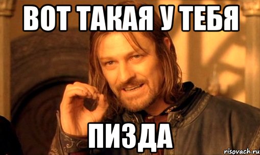 ВОТ ТАКАЯ У ТЕБЯ ПИЗДА, Мем Нельзя просто так взять и (Боромир мем)