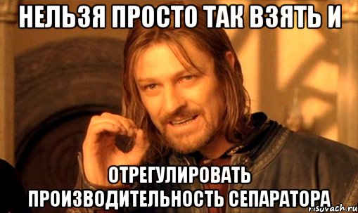нельзя просто так взять и отрегулировать производительность сепаратора, Мем Нельзя просто так взять и (Боромир мем)