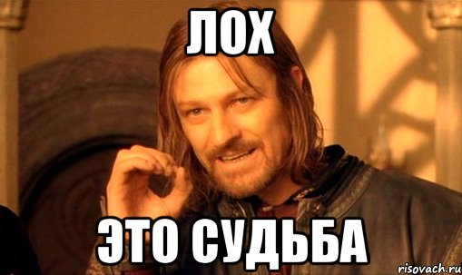 Лох Это судьба, Мем Нельзя просто так взять и (Боромир мем)