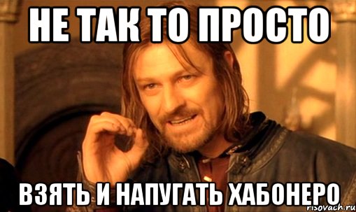 не так то просто взять и напугать хабонеро, Мем Нельзя просто так взять и (Боромир мем)