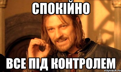 Спокійно все під контролем, Мем Нельзя просто так взять и (Боромир мем)