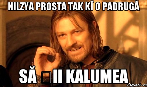 Nilzya prosta tak kî o padrugă Să șii kalumea, Мем Нельзя просто так взять и (Боромир мем)