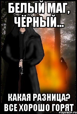 Белый маг, чёрный... Какая разница? Все хорошо горят