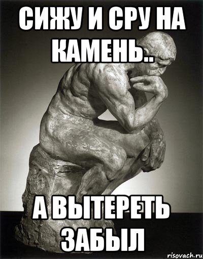 Сижу и сру на камень.. А вытереть забыл