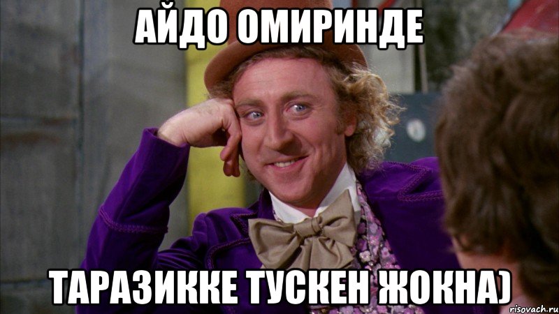 Айдо омиринде Таразикке тускен жокна), Мем Ну давай расскажи (Вилли Вонка)