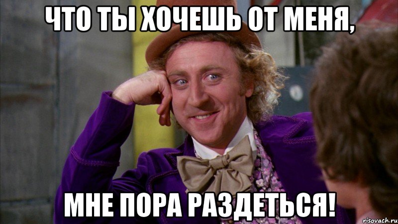 ЧТО ТЫ ХОЧЕШЬ ОТ МЕНЯ, МНЕ ПОРА РАЗДЕТЬСЯ!