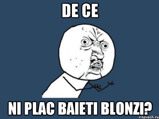 DE ce ni plac baieti blonzi?, Мем Ну почему