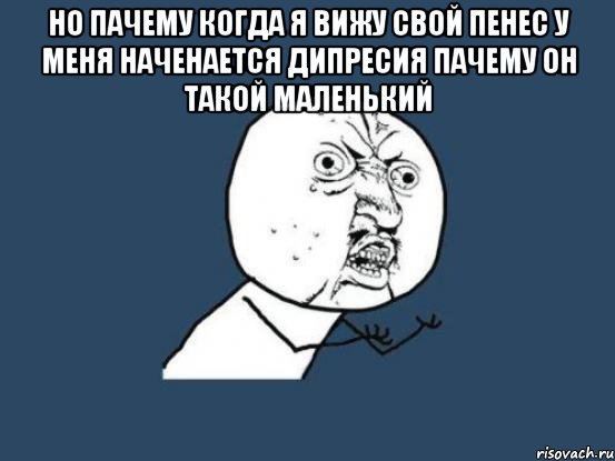 но пачему когда я вижу свой пенес у меня наченается дипресия пачему он такой маленький , Мем Ну почему