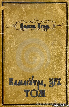 Волков Игорь Камасутра, 739 ТОМ, Комикс обложка книги