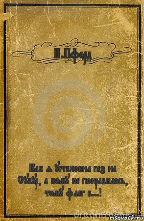 И.Пферд Как я установил газ на Субур, а кому не понравилось, тому флаг в...!, Комикс обложка книги