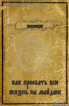 пособие как проебать всю жизнь на майдане, Комикс обложка книги