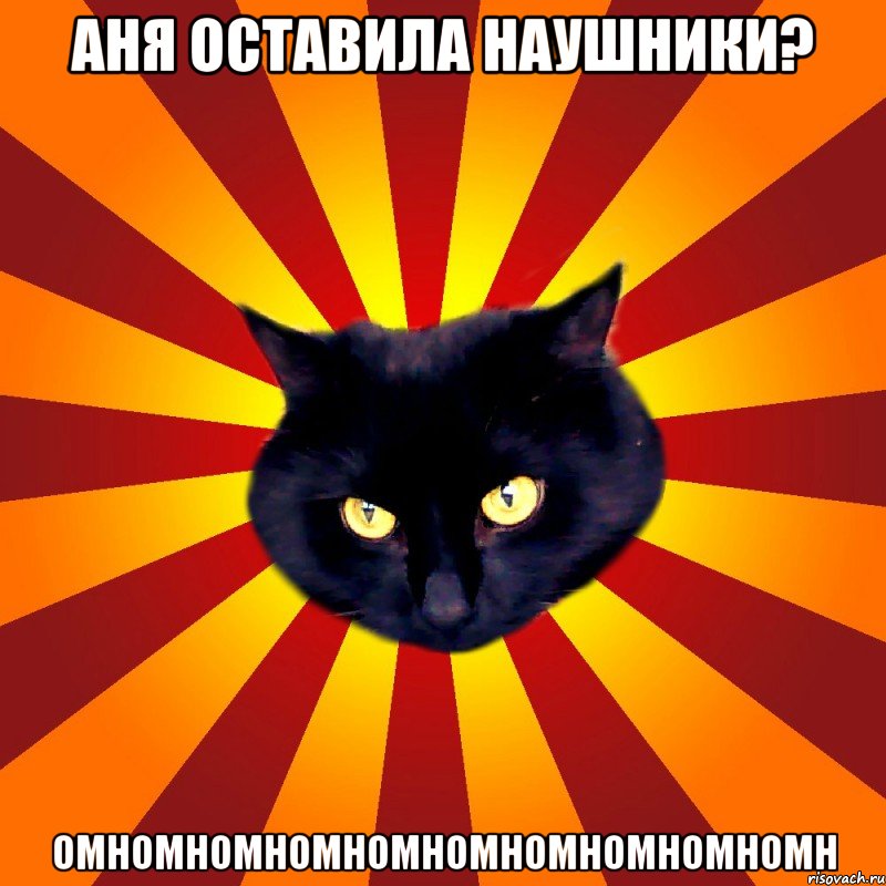 Аня оставила наушники? омномномномномномномномномномн