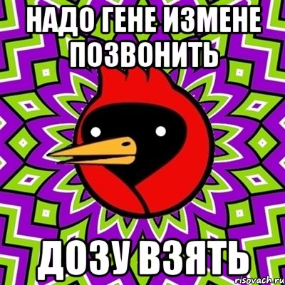 надо Гене Измене позвонить дозу взять, Мем Омская птица