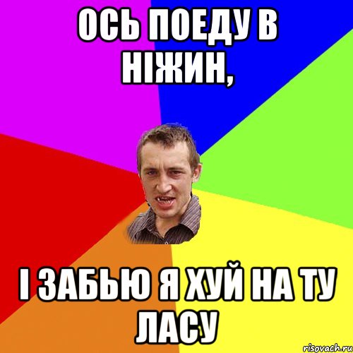 ось поеду в Ніжин, і забью я хуй на ту Ласу, Мем Чоткий паца