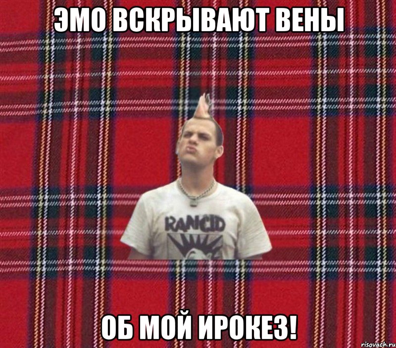 эмо вскрывают вены об мой ирокез!