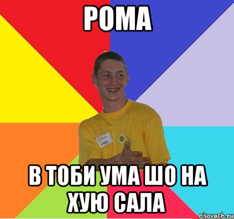 РОМА В ТОБИ УМА ШО НА ХУЮ САЛА