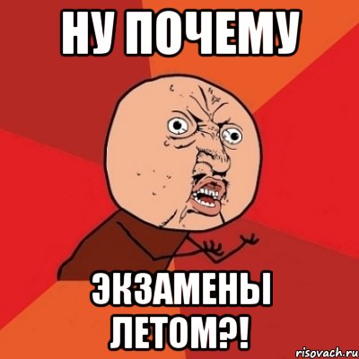 Ну почему экзамены летом?!, Мем Почему