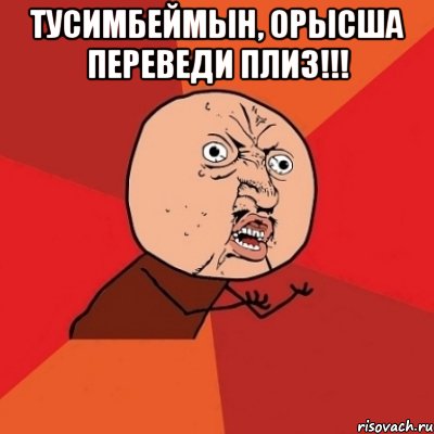 Тусимбеймын, орысша переведи плиз!!! , Мем Почему