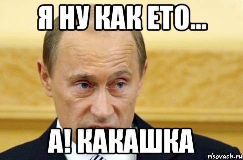 Я ну как ето... а! Какашка, Мем путин