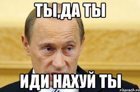 ты,да ты иди нахуй ты, Мем путин