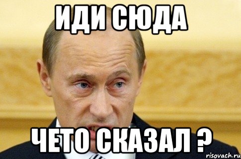 Иди сюда Чето сказал ?, Мем путин