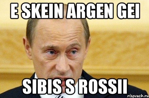 e skein argen gei sibis s rossii, Мем путин