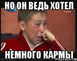 но он ведь хотел немного кармы, Мем  Сашок Фокин
