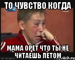 ТО ЧУВСТВО КОГДА МАМА ОРЕТ ЧТО ТЫ НЕ ЧИТАЕШЬ ЛЕТОМ, Мем  Сашок Фокин
