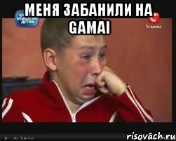 Меня забанили на Gamai , Мем  Сашок Фокин