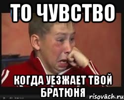 то чувство когда уезжает твой братюня, Мем  Сашок Фокин
