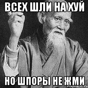 Всех шли на хуй Но шпоры не жми, Мем Монах-мудрец (сэнсей)