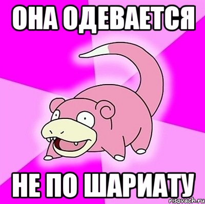 она одевается не по шариату, Мем слоупок