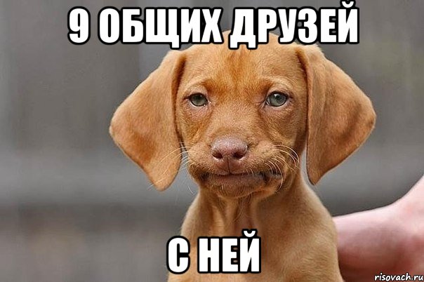 9 общих друзей с ней