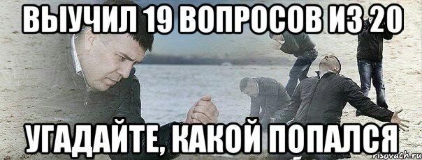 ВЫУЧИЛ 19 ВОПРОСОВ ИЗ 20 УГАДАЙТЕ, КАКОЙ ПОПАЛСЯ