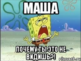 Маша Почему ты это не видишь?!, Мем Спанч Боб плачет