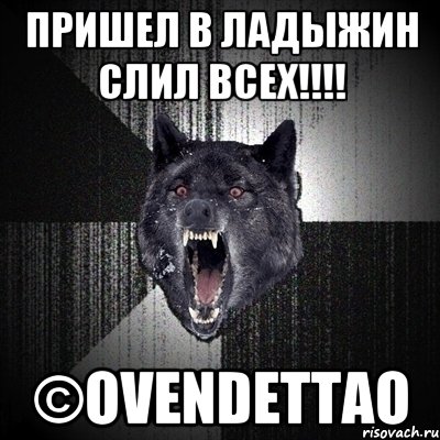 ПРИШЕЛ В ЛАДЫЖИН СЛИЛ ВСЕХ!!!! ©oVENDETTAo, Мем Сумасшедший волк