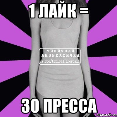 1 лайк = 30 пресса, Мем Типичная анорексичка