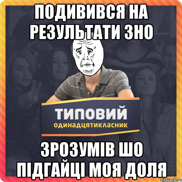 Подивився на результати ЗНО зрозумів шо Підгайці моя доля