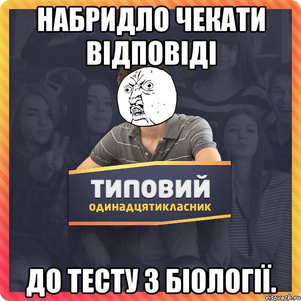 Набридло чекати відповіді до тесту з біології.
