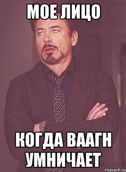 Мое лицо Когда Ваагн умничает, Мем твое выражение лица