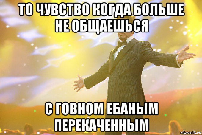 То чувство когда больше не общаешься с говном ебаным перекаченным, Мем Тони Старк (Роберт Дауни младший)