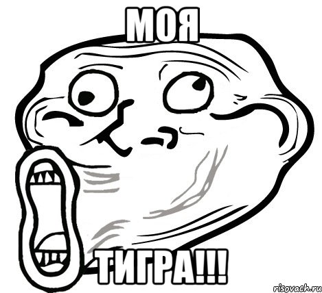 МОЯ ТИГРА!!!, Мем  Trollface LOL