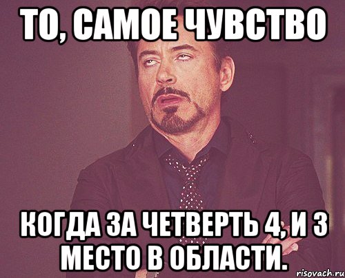 то, самое чувство когда за четверть 4, и 3 место в области., Мем твое выражение лица