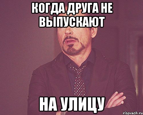 Когда друга не выпускают На улицу, Мем твое выражение лица