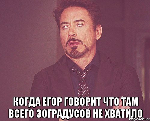  когда егор говорит что там всего 30градусов не хватило, Мем твое выражение лица