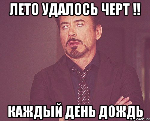 лето удалось черт !! каждый день дождь, Мем твое выражение лица