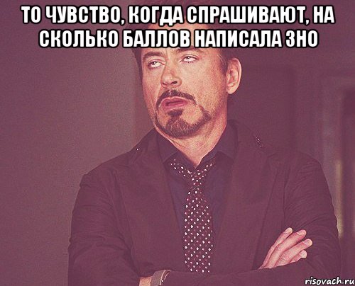 То чувство, когда спрашивают, на сколько баллов написала ЗНО , Мем твое выражение лица