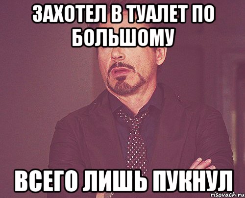 захотел в туалет по большому всего лишь пукнул, Мем твое выражение лица
